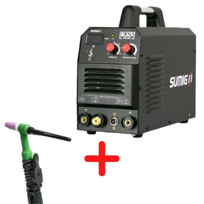 COM TOCHA TIG GRÁTIS - Máquina de solda BLACK TIG 202 - Alta frequência HF (high frequency) - DC