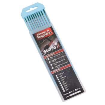 Eletrodo de Tungstênio sem TH 1,59 mm 1/16 (Verde) (10 UNIDADES) Eletrodo de Tungstênio sem TH 1,59 mm 1/16 (Verde) (10 UNIDADES)